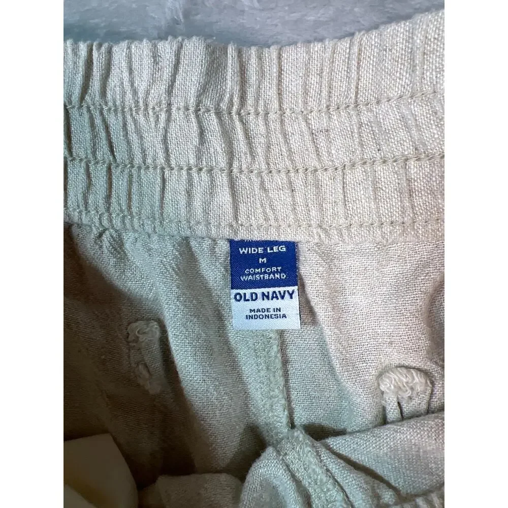 Linen Pants & Shorts Set Beige Medium Casual - Picture 5 of 7